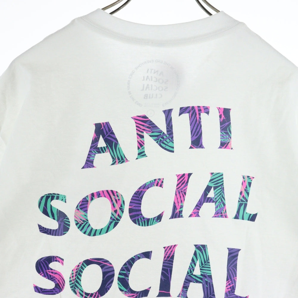 ANTI SOCIAL SOCIAL CLUB(アンチソーシャルソーシャルクラブ) ロゴプリント コットン クルーネック 半袖Tシャツ カットソー ホワイト