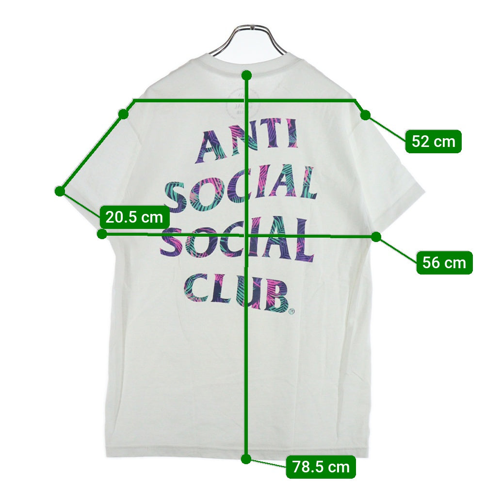 ANTI SOCIAL SOCIAL CLUB(アンチソーシャルソーシャルクラブ) ロゴプリント コットン クルーネック 半袖Tシャツ カットソー ホワイト