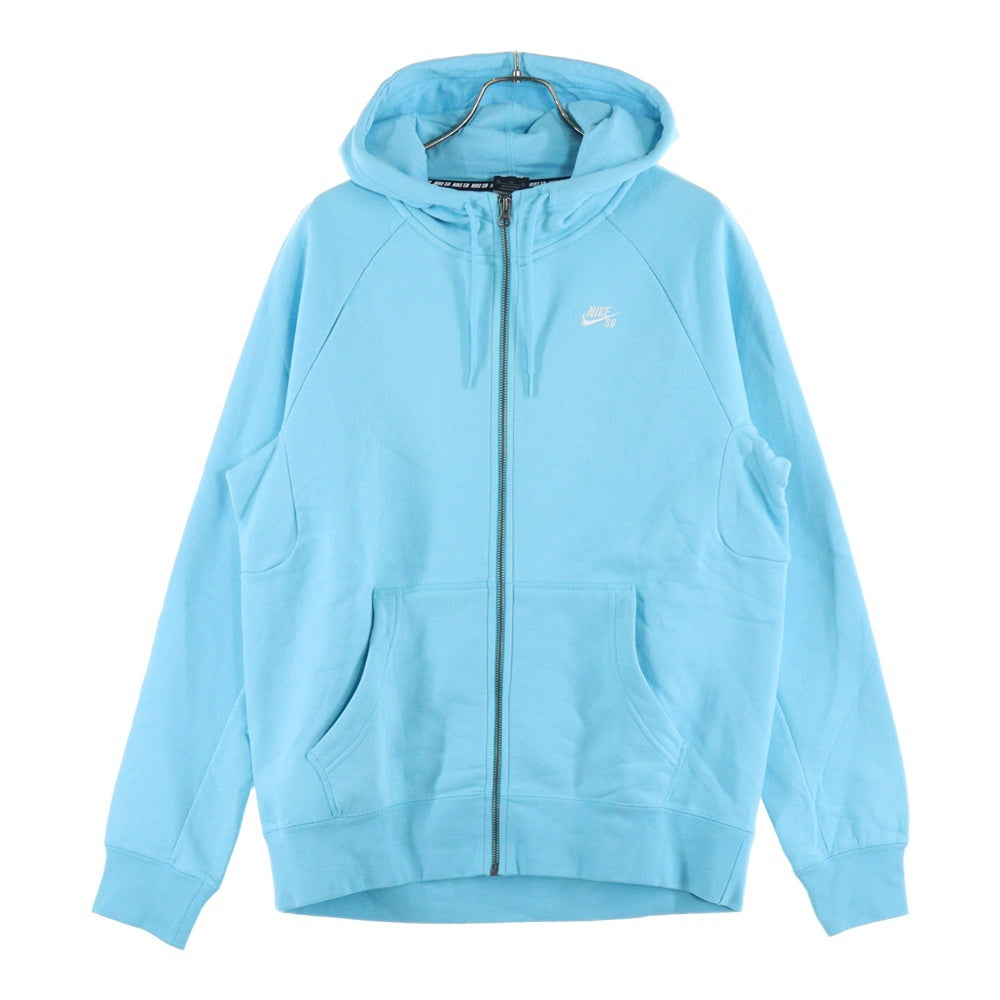 NIKE SB(ナイキエスビー) スウォッシュ ロゴ ジップアップ スウェットパーカー ライトブルー 728466-409