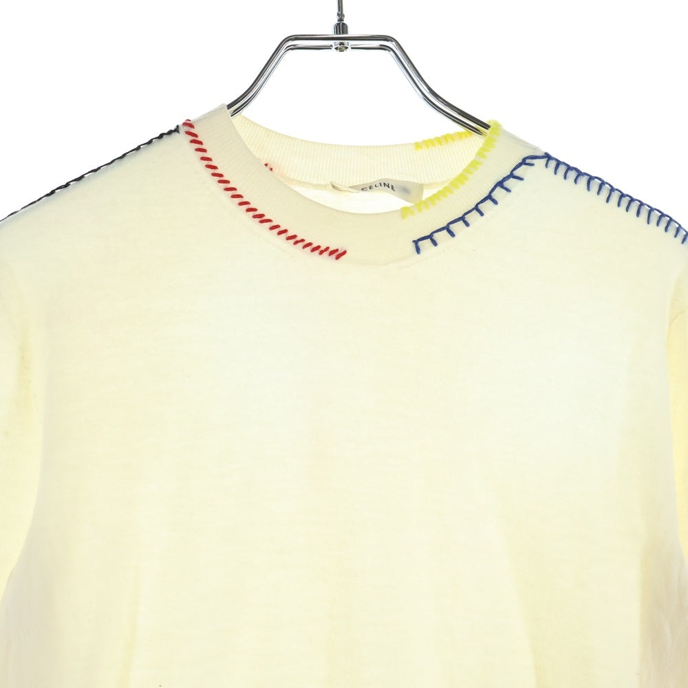 CELINE(セリーヌ) フィービー期 カラーステッチ ウール ニット