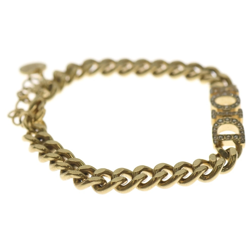 Christian Dior(クリスチャンディオール) DIO(R)EVOLUTION ディオレボリューション ロゴ ラインストーン ブレスレット ゴールド B1506DVOCY-D301