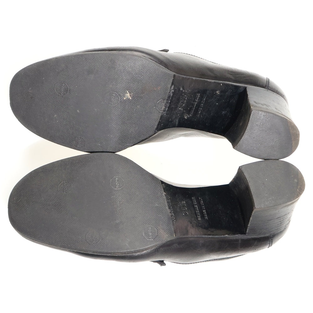 HERMES(エルメス) コンスタンス Hロゴ レザー ヒールパンプス ローファー ブラック レディース