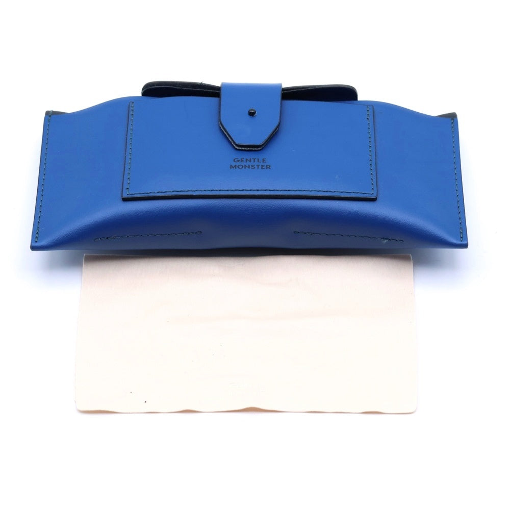 GENTLE MONSTER(ジェントルモンスター) FLATBA フラットバ カラーレンズ ウェリントン サングラス アイウェア メガネ ブルー/シルバー