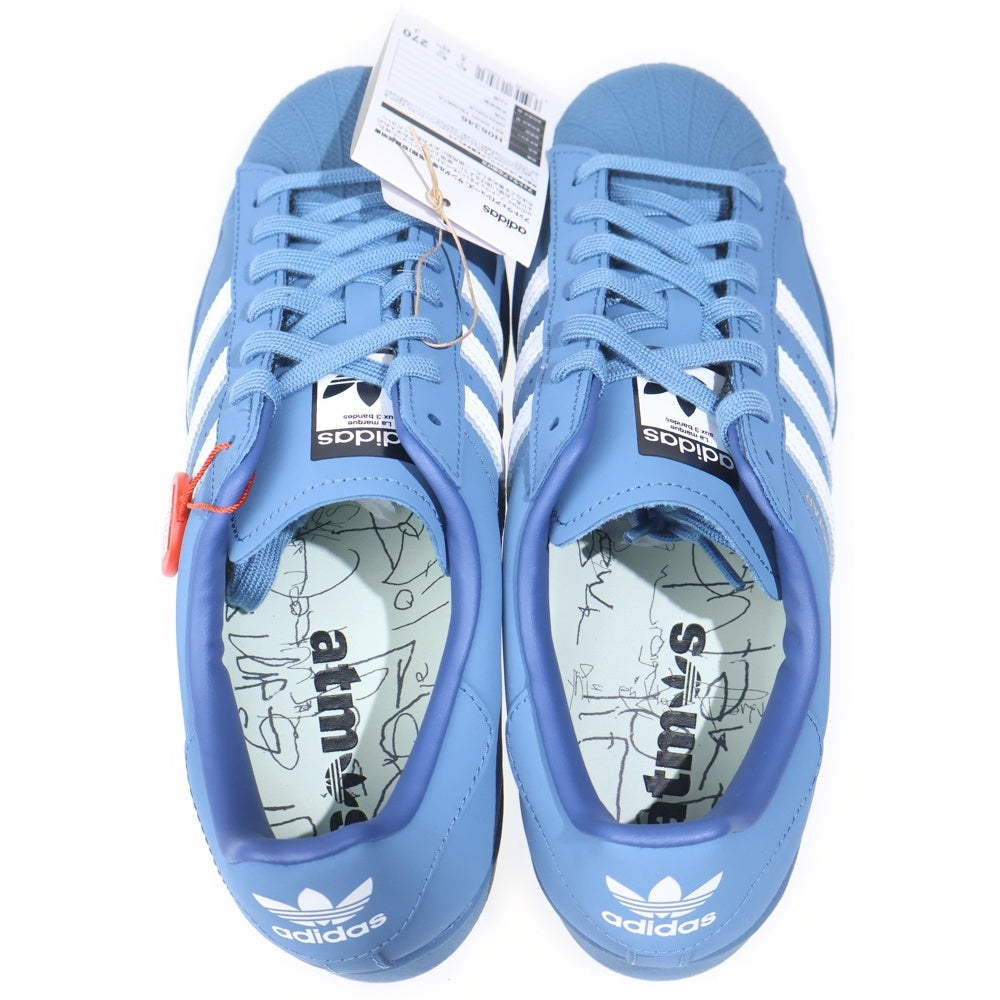 adidas(アディダス) ×Daiki Tsuneta ×atmos SUPERSTER 常田大希 ダイキツネタ アトモス スーパースター ローカットスニーカー ブルー US9/27cm H06346