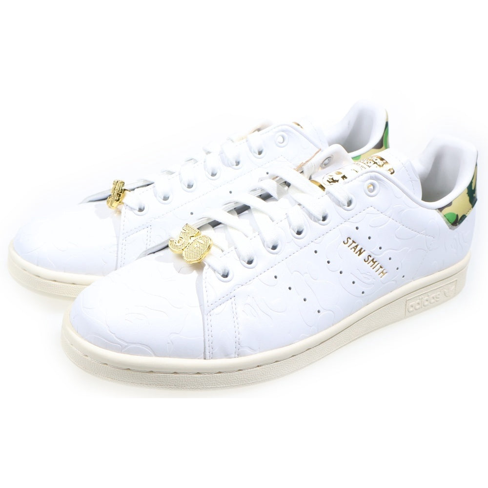 adidas(アディダス) ×A BATHING APE STAN SMITH 30TH ANNIVERSARY WHITE アベイシングエイプ 30周年 スタンスミス ローカットスニーカー ホワイト US9/27cm IG1115