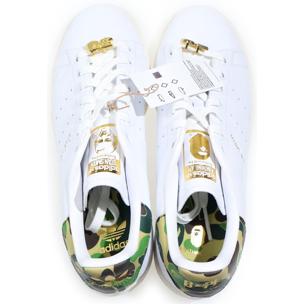 adidas(アディダス) ×A BATHING APE STAN SMITH 30TH ANNIVERSARY WHITE アベイシングエイプ 30周年 スタンスミス ローカットスニーカー ホワイト US9/27cm IG1115