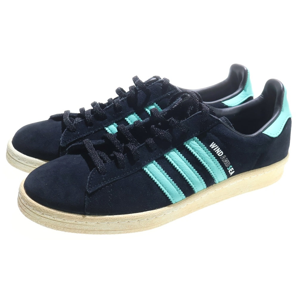 adidas(アディダス) ×WIND AND SEA ×atmos Campus 80 ウィンダンシー アトモス キャンパス ローカットスニーカー ブラック US9/27cm GX3952