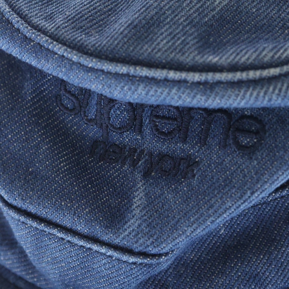SUPREME(シュプリーム) 24AW Classic Logo Crusher Denim クラシック ロゴ クラッシャー デニムバケットハット インディゴ