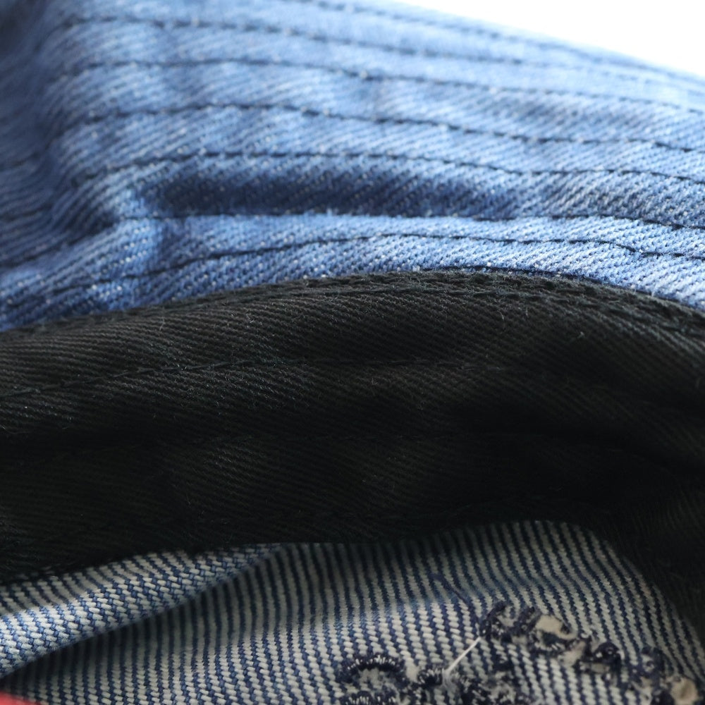 SUPREME(シュプリーム) 24AW Classic Logo Crusher Denim クラシック ロゴ クラッシャー デニムバケットハット インディゴ