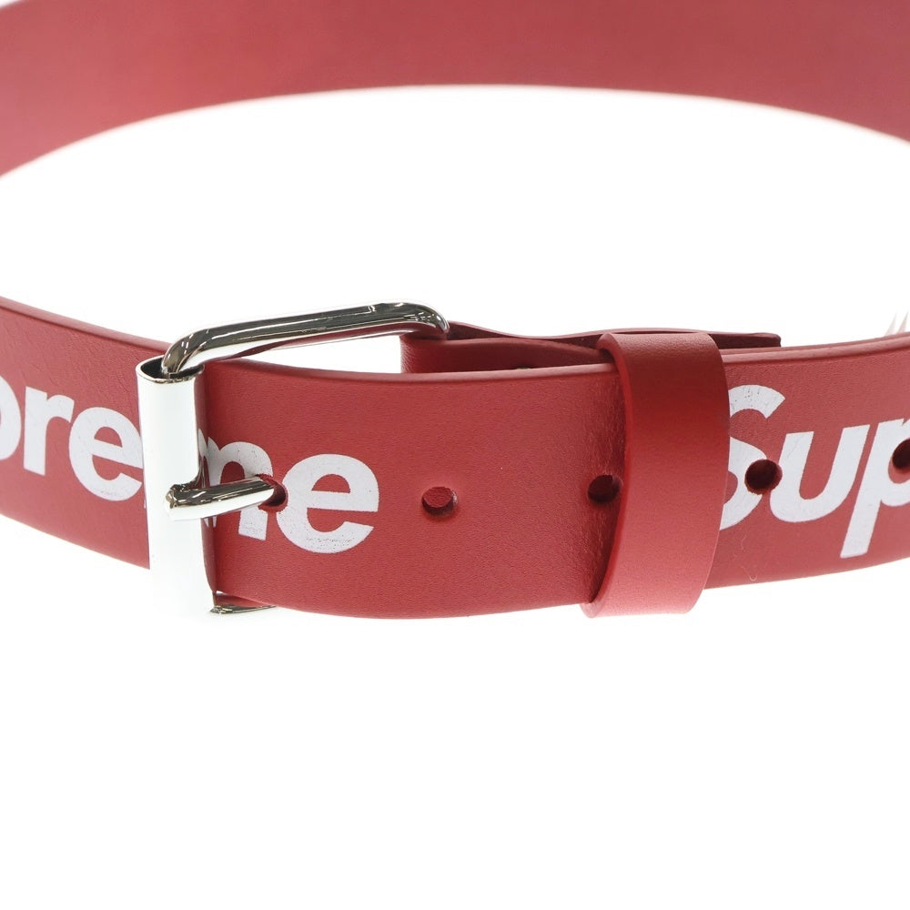 SUPREME(シュプリーム) 22SS Repeat Leather Belt リピート ロゴ レザー ベルト レッド