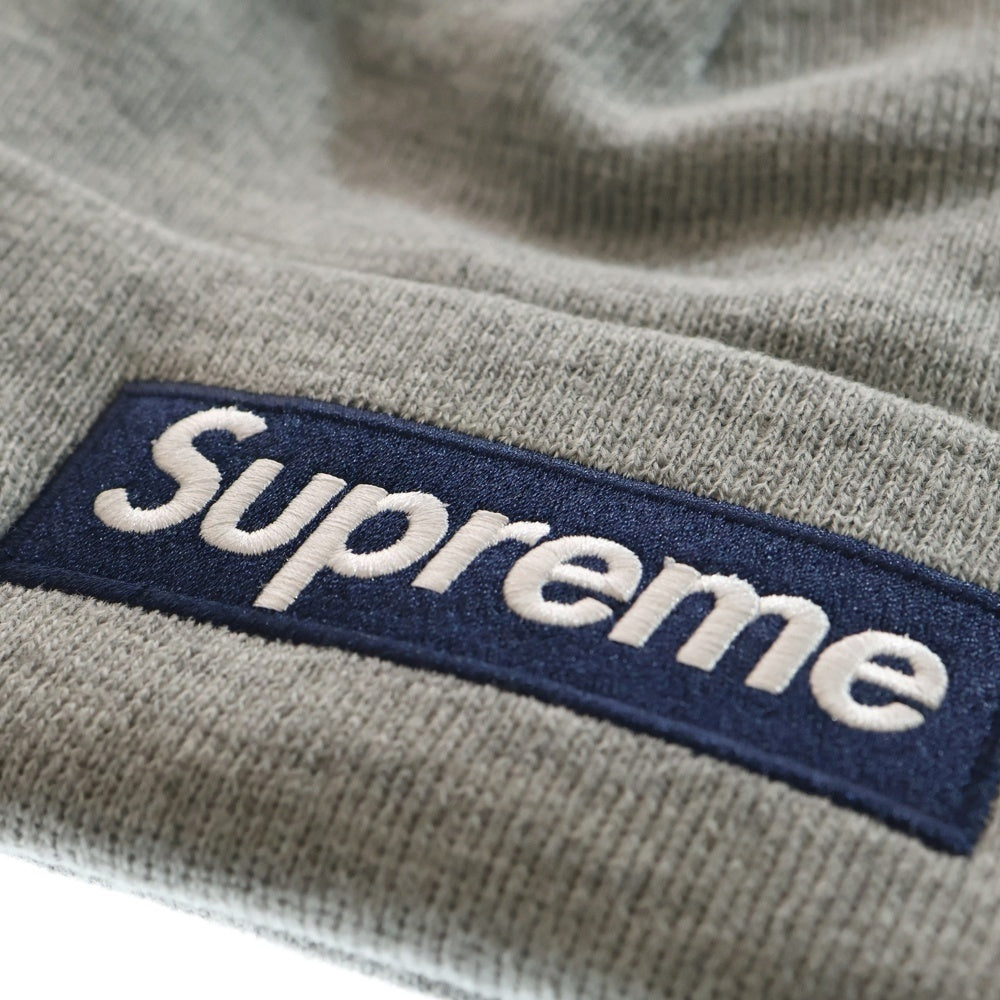 SUPREME(シュプリーム) 25AW ×New Era Box Logo Beanie ニューエラ ボックスロゴ ニットキャップ 帽子 グレー/ネイビー