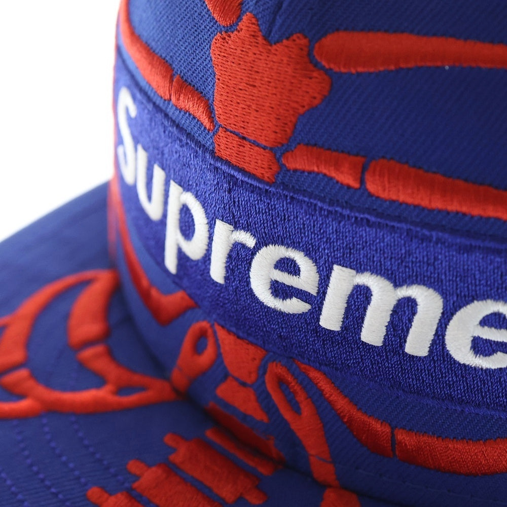 SUPREME(シュプリーム) 25SS Bones Box Logo New Era Cap ニューエラ ボーンズ ボックスロゴ ベースボールキャップ 帽子 ブルー