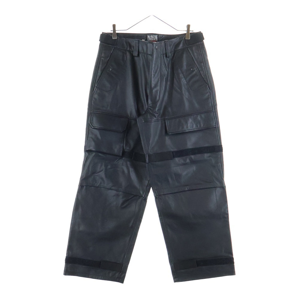 SUPREME(シュプリーム) 25SS ×Marithe Franois Girbaud Shuttle Tape Leather Cargo Pant マリテ フランソワ ジルボー シャトル テープ レザー カーゴ ロングパンツ ブラック