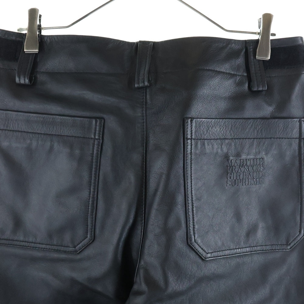 SUPREME(シュプリーム) 25SS ×Marithe Franois Girbaud Shuttle Tape Leather Cargo Pant マリテ フランソワ ジルボー シャトル テープ レザー カーゴ ロングパンツ ブラック