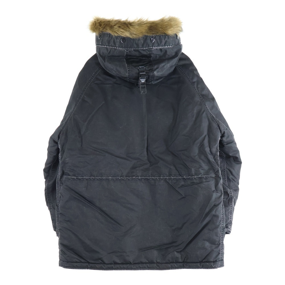 SUPREME(シュプリーム) 24AW Washed Flight Satin N-3B Parka ウォッシュド N-3B ブルゾン ジップアップ ミリタリージャケット ブラック