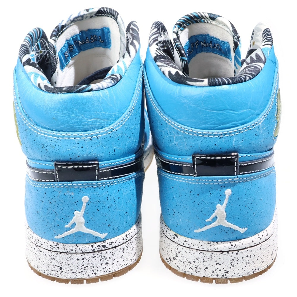 NIKE(ナイキ) 【鑑賞用 2009年製】 AIR JORDAN 1 RETRO QUAI 54 RUFF N TUFF LASER BLUE エアジョーダン1 レトロ クアイ 54 ラフン N ハイカットスニーカー 372389-401