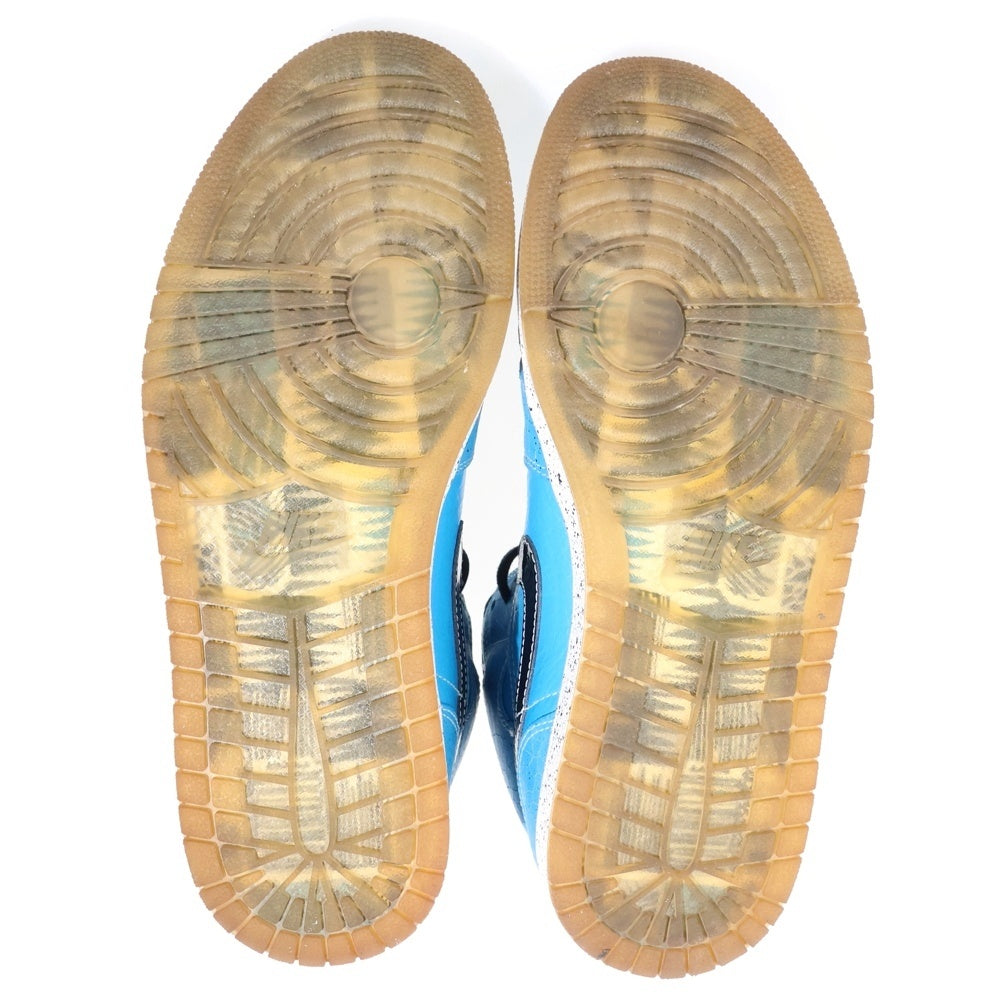 NIKE(ナイキ) 【鑑賞用 2009年製】 AIR JORDAN 1 RETRO QUAI 54 RUFF N TUFF LASER BLUE エアジョーダン1 レトロ クアイ 54 ラフン N ハイカットスニーカー 372389-401