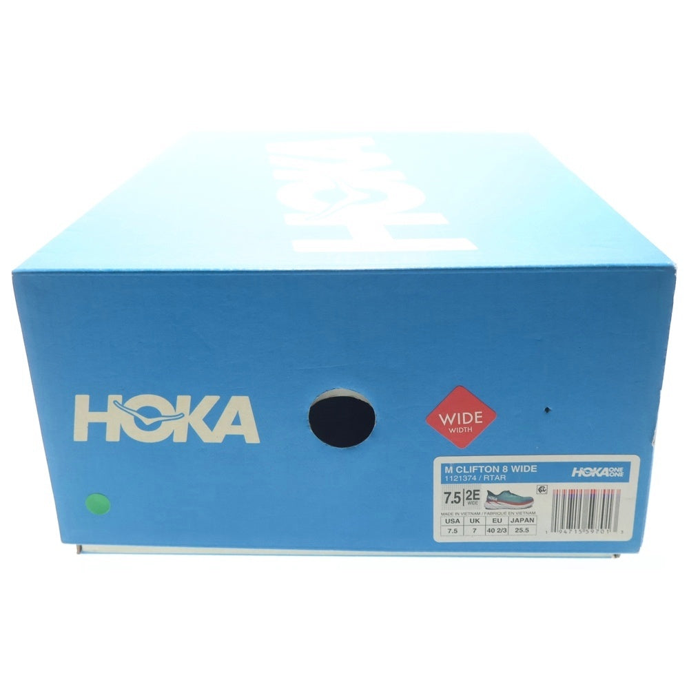 HOKA ONE ONE(ホカオネオネ) M CLIFTON8 WIDE クリフトン8 メッシュ ローカットスニーカー ブルー US7.5/25.5cm 1121374