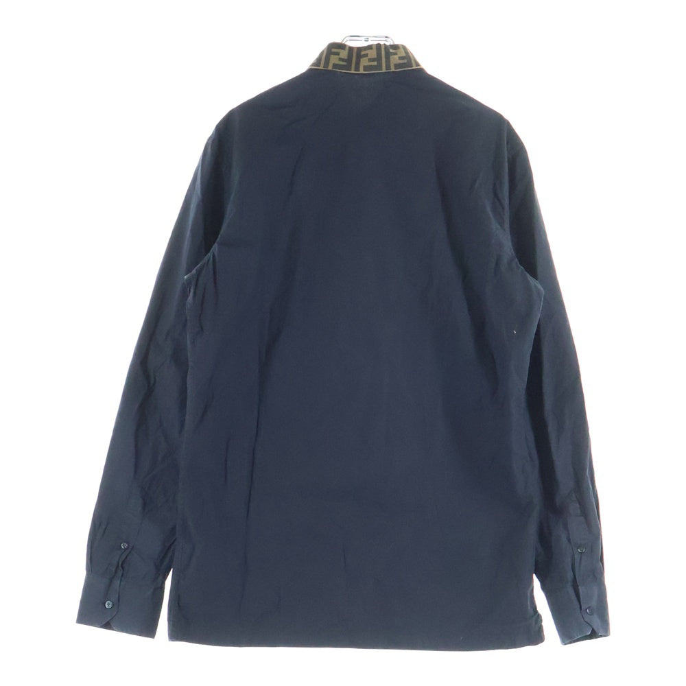 FENDI(フェンディ) ズッカ シルクカラー 長袖シャツ ブラック FS0751A4S6