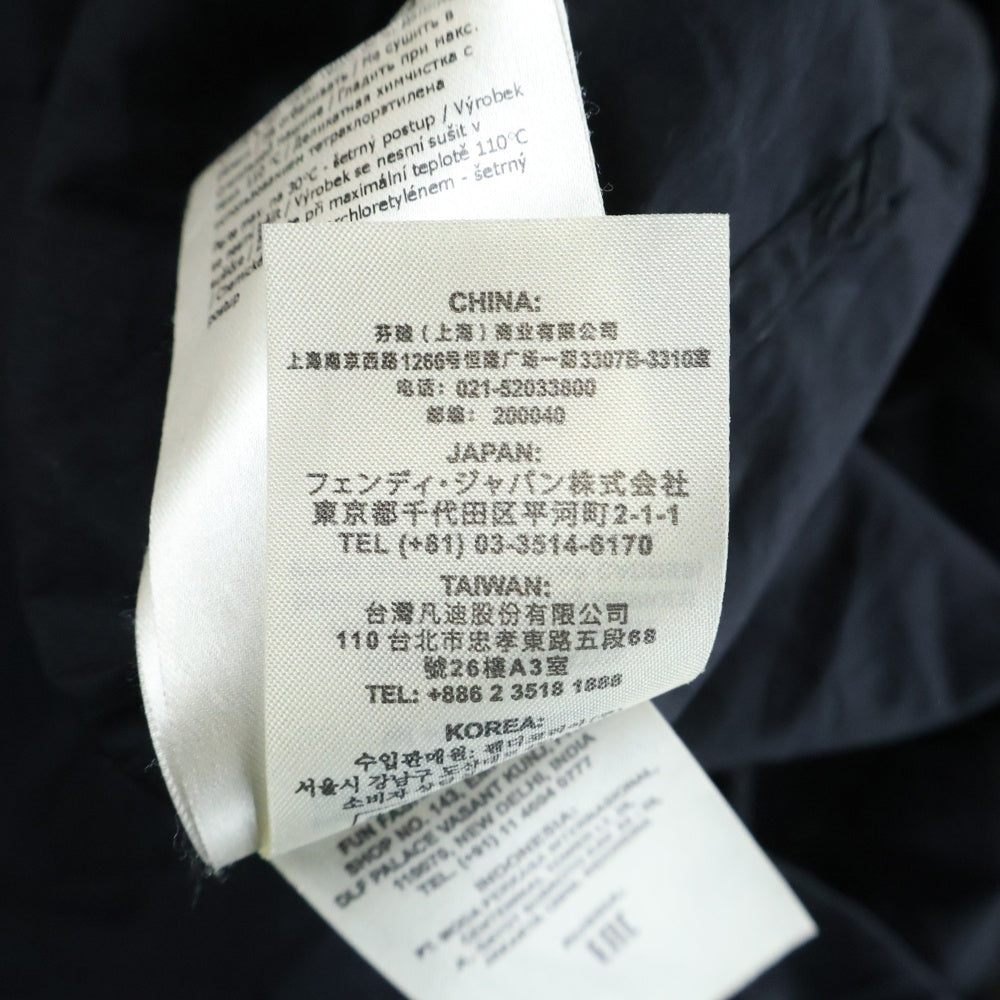 FENDI(フェンディ) ズッカ シルクカラー 長袖シャツ ブラック FS0751A4S6