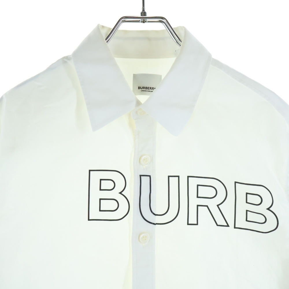 BURBERRY(バーバリー) 21SS ホースフェリー ロゴプリント 長袖シャツ ホワイト 8036768
