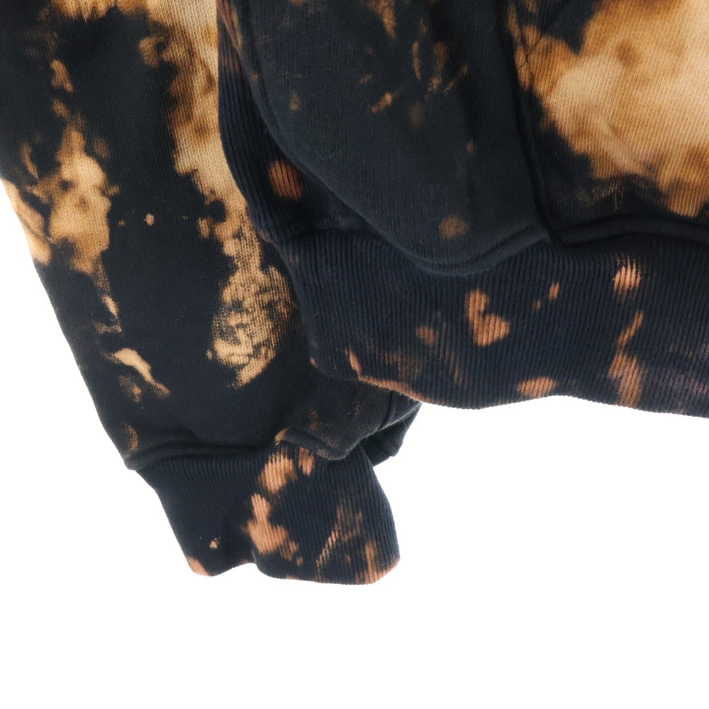 cvtvlist(カタリスト) 24AW ロゴ刺繍 タイダイ スウェットプルオーバーパーカー ブラック/ブラウン 240110EP02