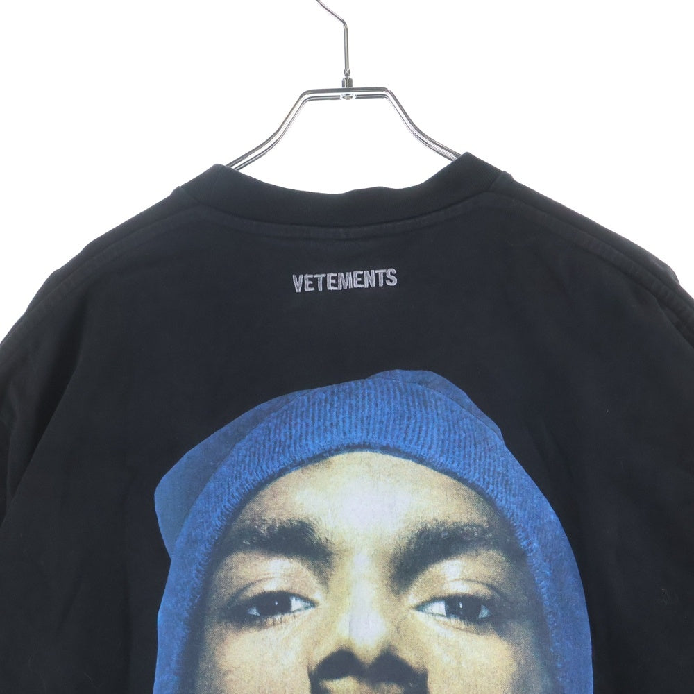 VETEMENTS(ヴェトモン) 16AW Snoop Dogg MH17TP15 スヌープドッグプリントオーバーサイズ半袖Tシャツ ブラック