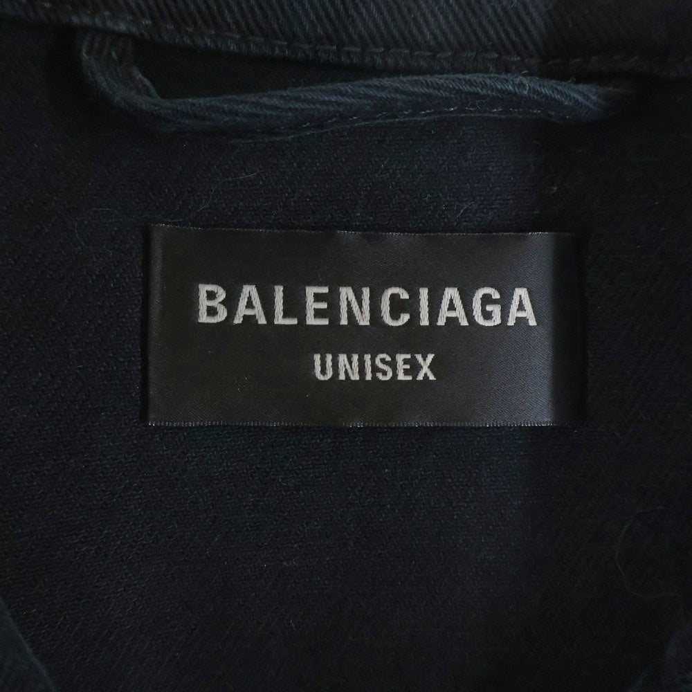 BALENCIAGA(バレンシアガ) 24SS Pierced Denim Jacket デニム ピアス装飾 デニムジャケット 764518 TNW11 ブラック
