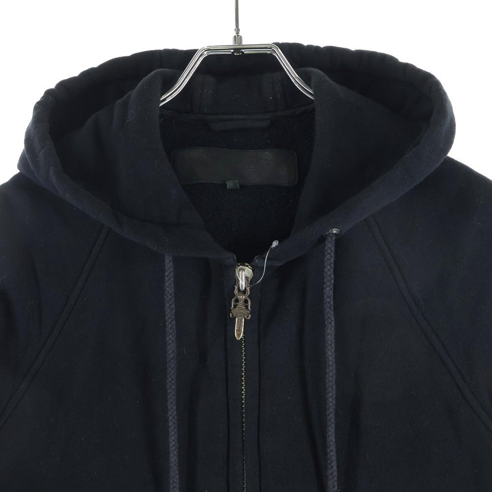 CHROME HEARTS(クロムハーツ) LI'L PUDGE SS クロスパッチ付き ダガージップ ノースリーブ パーカー ブラック