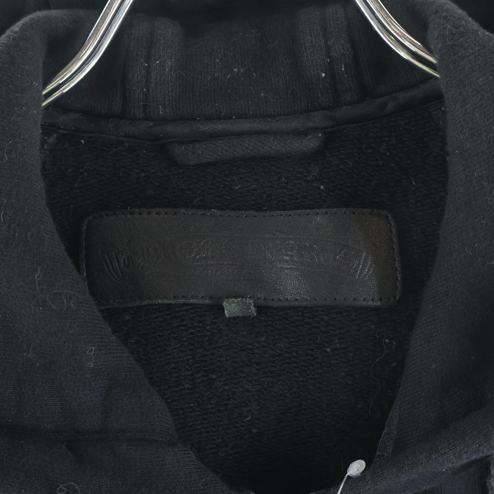 CHROME HEARTS(クロムハーツ) LI'L PUDGE SS クロスパッチ付き ダガージップ ノースリーブ パーカー ブラック