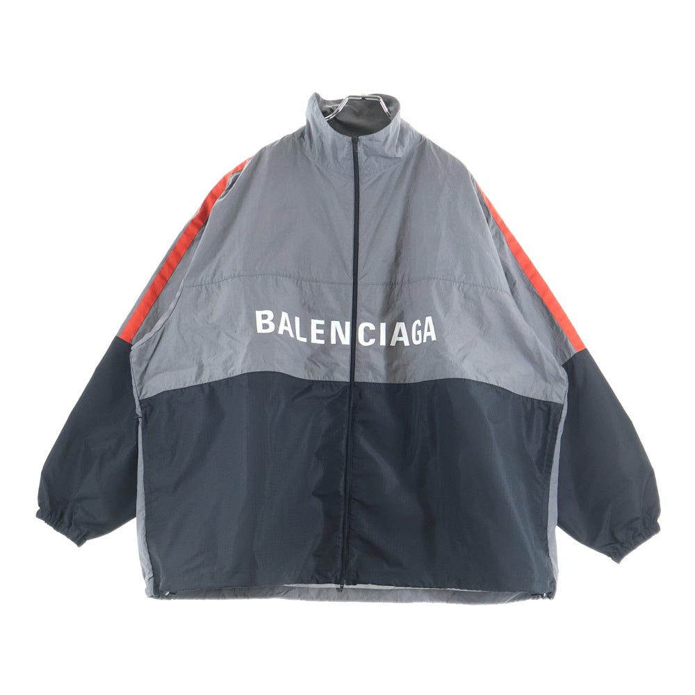 BALENCIAGA(バレンシアガ) フロントロゴ ナイロンジップジャケット ブルゾン 534317 TDO05 グレー