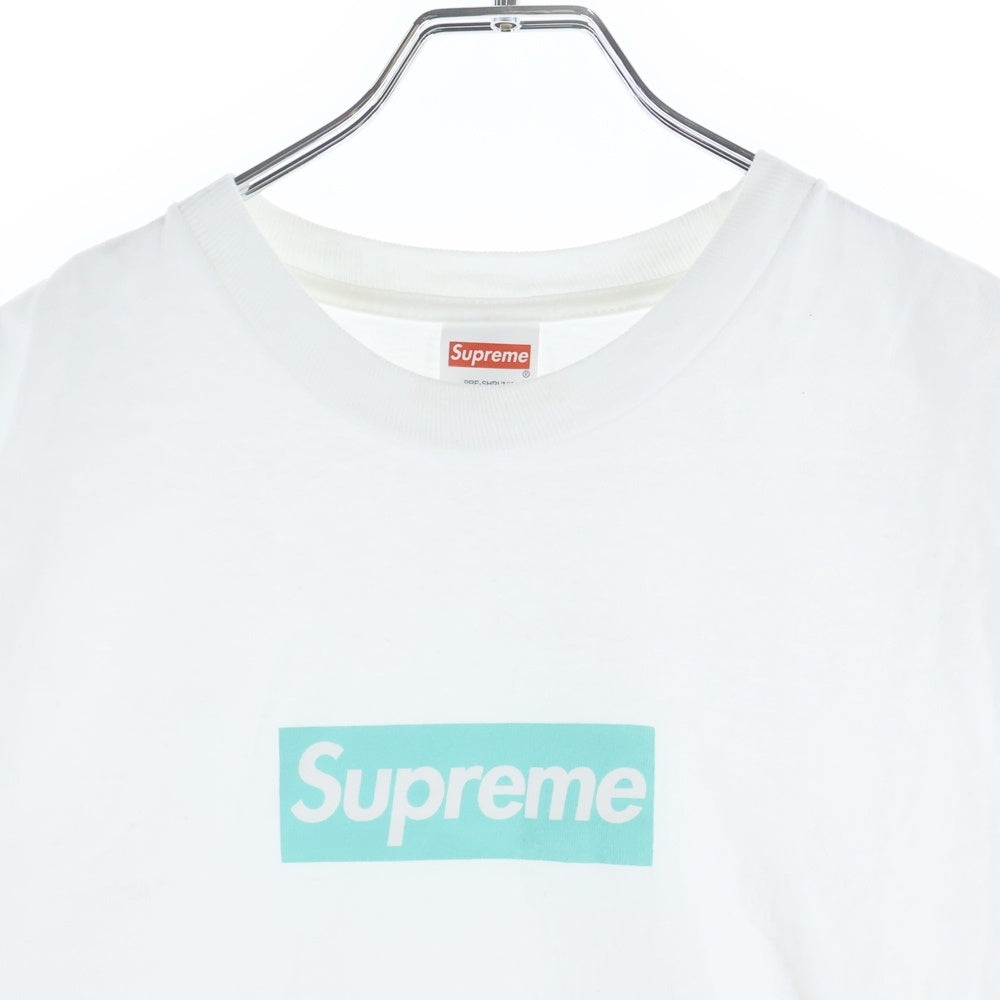 SUPREME(シュプリーム) 21AW ×TIFFANY&Co. Box Logo Tee ティファニー ボックスロゴプリント 半袖Tシャツ カットソー ホワイト