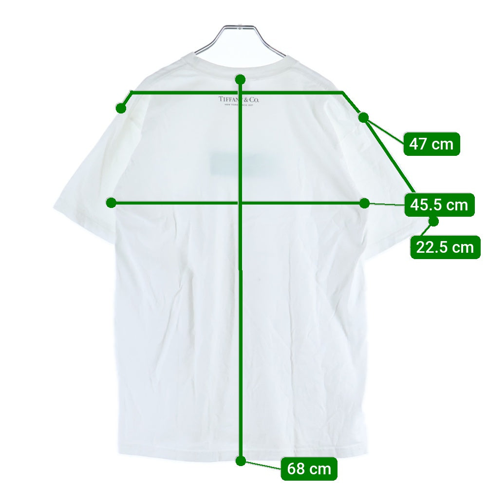 SUPREME(シュプリーム) 21AW ×TIFFANY&Co. Box Logo Tee ティファニー ボックスロゴプリント 半袖Tシャツ カットソー ホワイト
