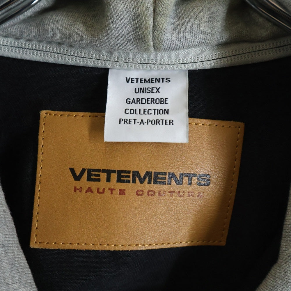 VETEMENTS(ヴェトモン) 22AW DENIM JACKET WITH DETACHABLE HOOD デニムジャケット ウィズ ディタッチャブル フード ブラック UA53JA800B