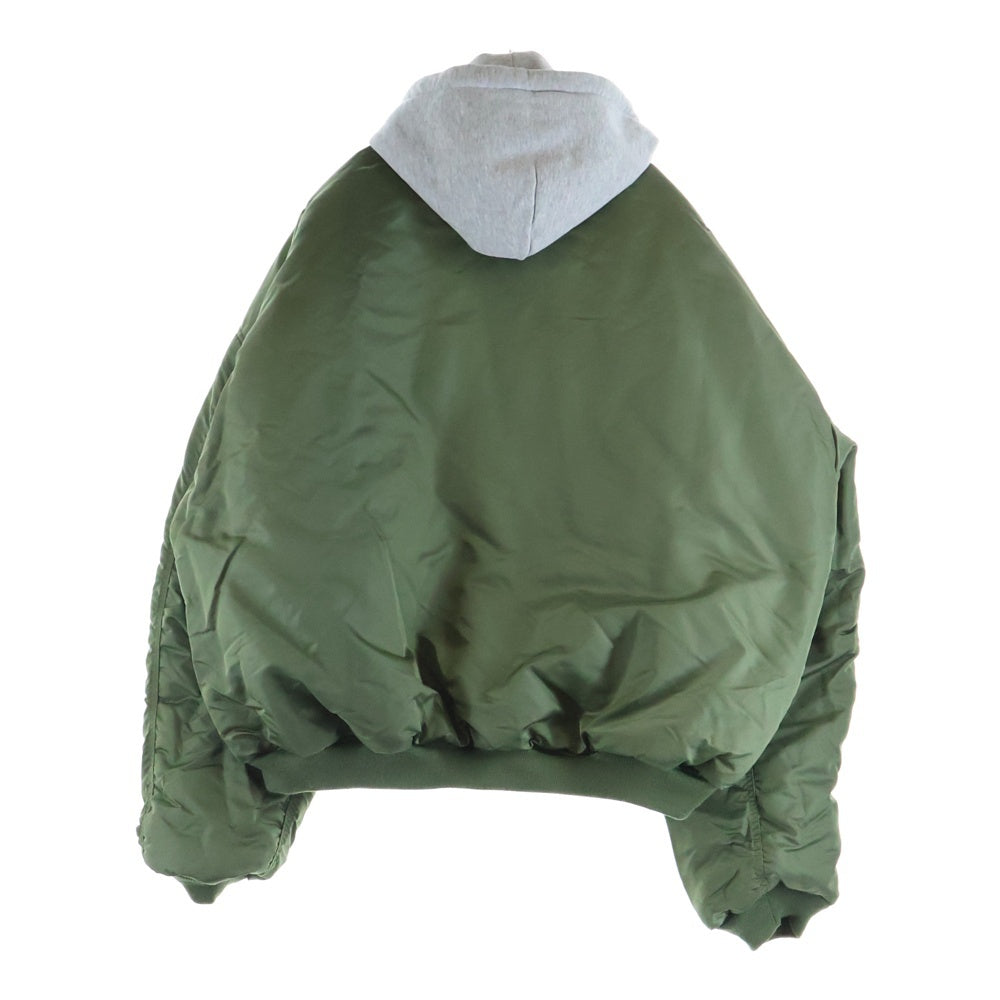 VETEMENTS(ヴェトモン) 18SS ×ALPHA INDUSTRIES Reversible Hooded Bomber Jacket アルファ リバーシブルフーデットボンバージャケット カーキ MSS18JA45