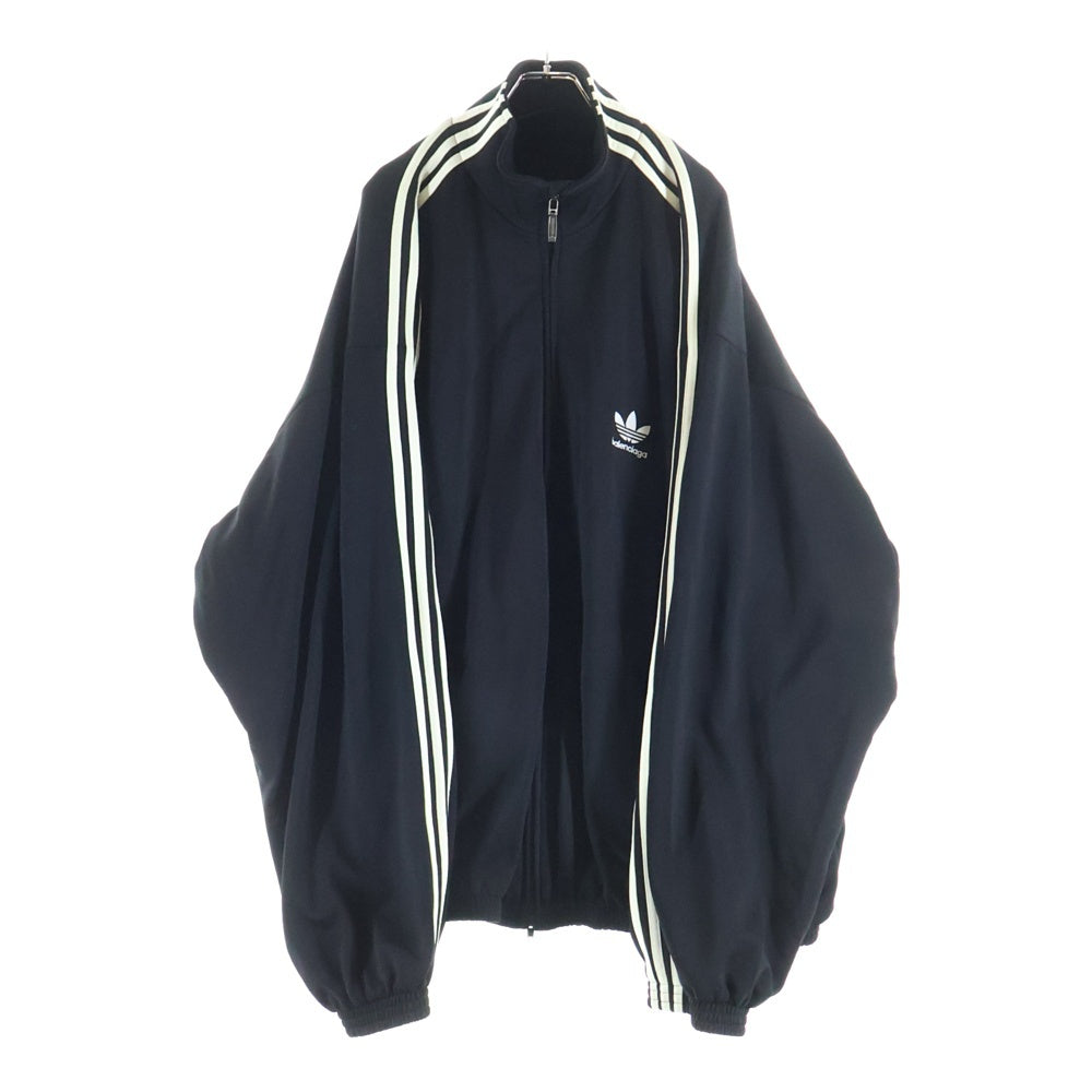 BALENCIAGA(バレンシアガ) 23SS ×adidas Track Jacket アディダス ロゴ刺繍 ナイロントラックジャケット ブラック 712280 TNQ25