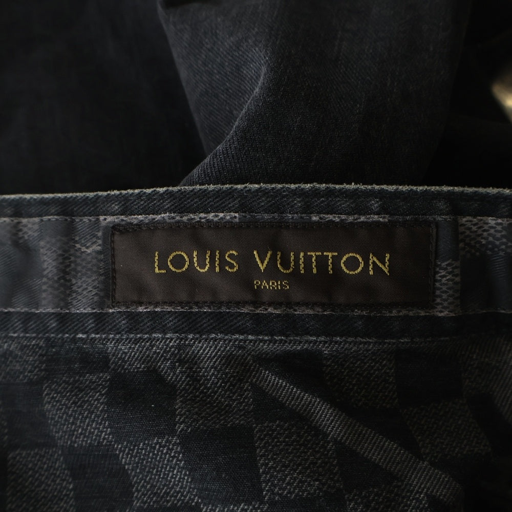 LOUIS VUITTON(ルイヴィトン) ブラックデニム ハーフパンツ ダミエ RM121D MSDP21DBE