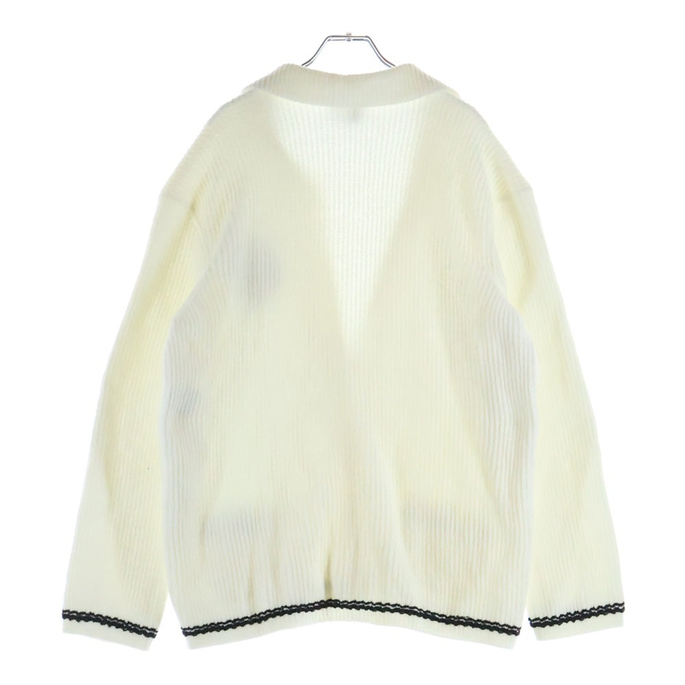 CHANEL(シャネル) パイル地 ビーズワッペン ココマークボタン テーラードジャケット ホワイト P74239K10640