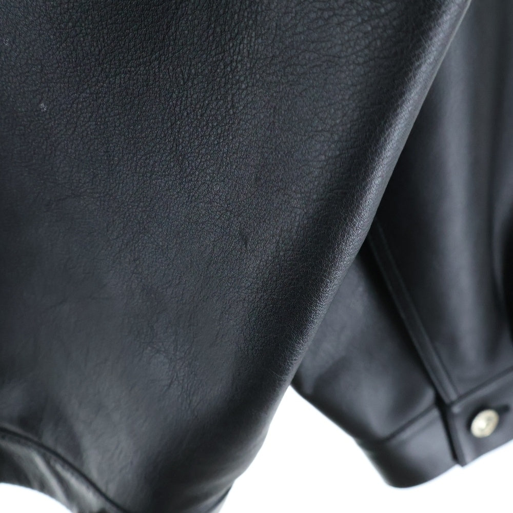 BALENCIAGA(バレンシアガ) Super Smooth Leather Oversized Jacket スムースレザー オーバーサイズド レザージャケット ブラック 773440