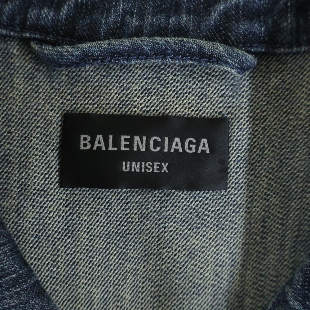 BALENCIAGA(バレンシアガ) 24SS Pierced Denim Jacket ピアスデニムジャケット インディゴ 764518 TNW65