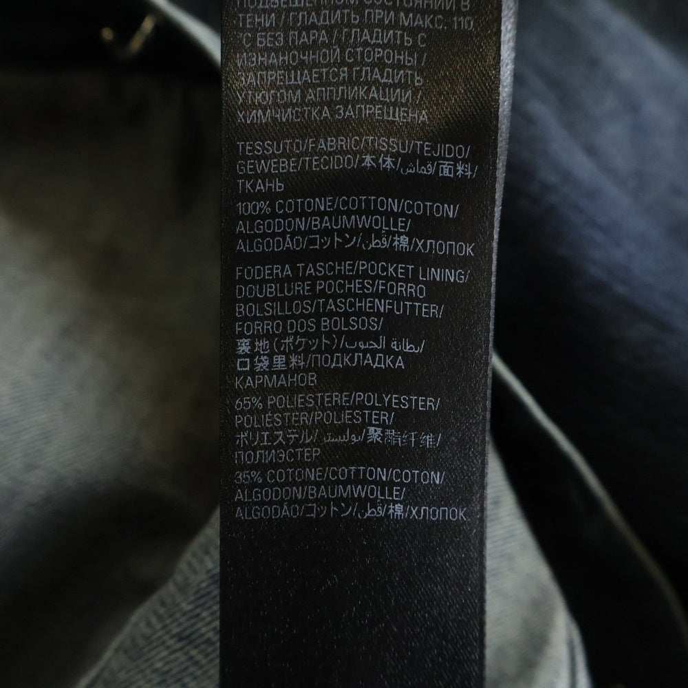 BALENCIAGA(バレンシアガ) 24SS Pierced Denim Jacket ピアスデニムジャケット インディゴ 764518 TNW65