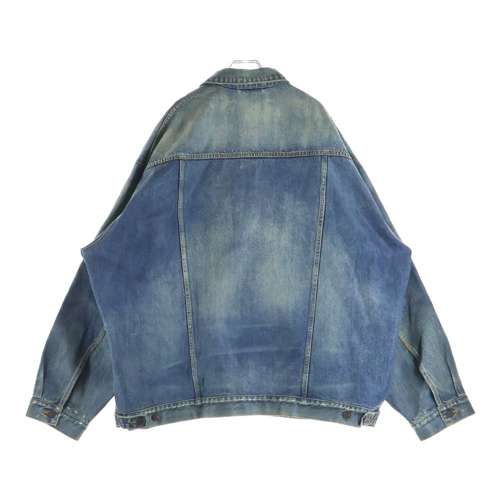 BALENCIAGA(バレンシアガ) コーティングオーバーサイズド デニムジャケット インディゴ 721709 TNW62
