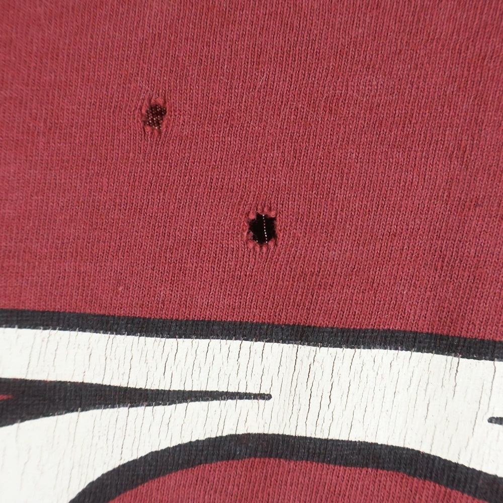 SAINT MICHAEL(セントマイケル) 25SS ?TEE ?プリントTシャツ 半袖カットソー バーガンディ SM-HR8-0000-030