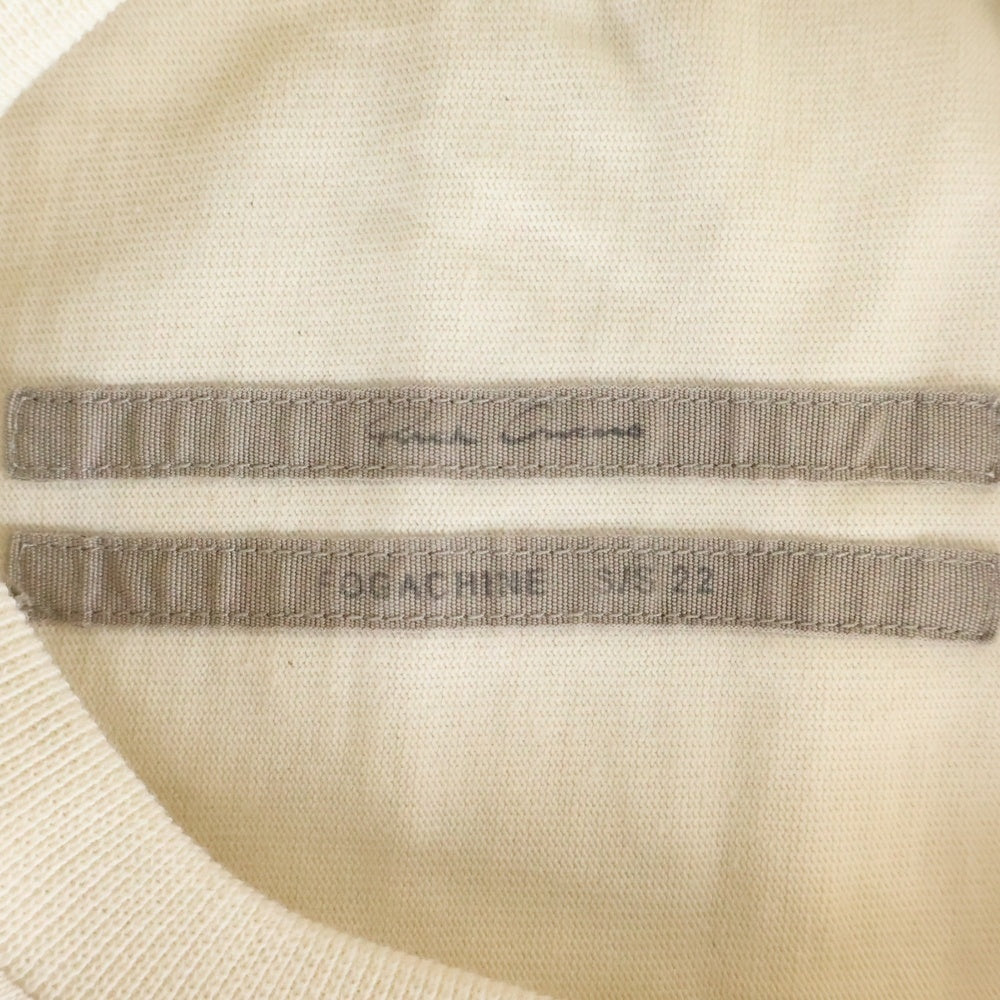 Rick Owens(リックオウエンス) 22SS Tommy Tee トミー 半袖Tシャツ アイボリー RU01B1283-BA