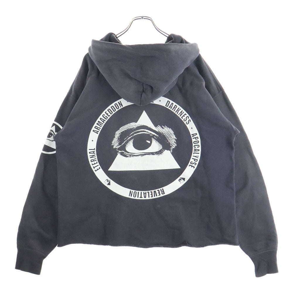 SAINT MICHAEL(セントマイケル) 23AW COMPLICATED KK_HOODIE ヴィンテージ加工プルオーバーパーカー SM-A23-0000-C20 グレー