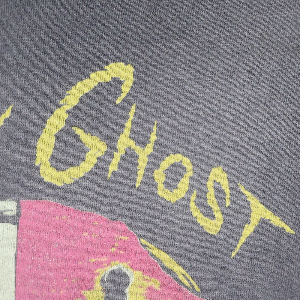 SAINT MICHAEL(セントマイケル) 24SS HOLY GOHST ヴィンテージ加工 ホーリーゴースト プリント半袖Tシャツ ブラック