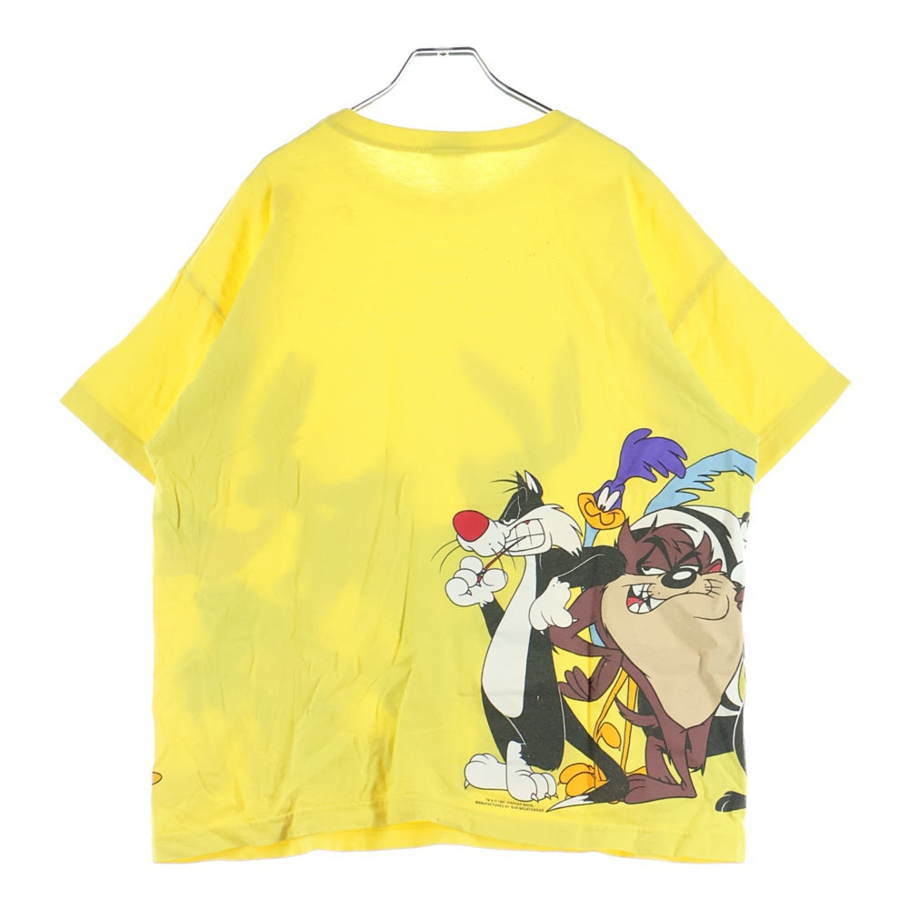 VINTAGE(ヴィンテージ) 90s LOONEY TUNES ルーニーチューンズ 半袖全面プリントTシャツ イエロー