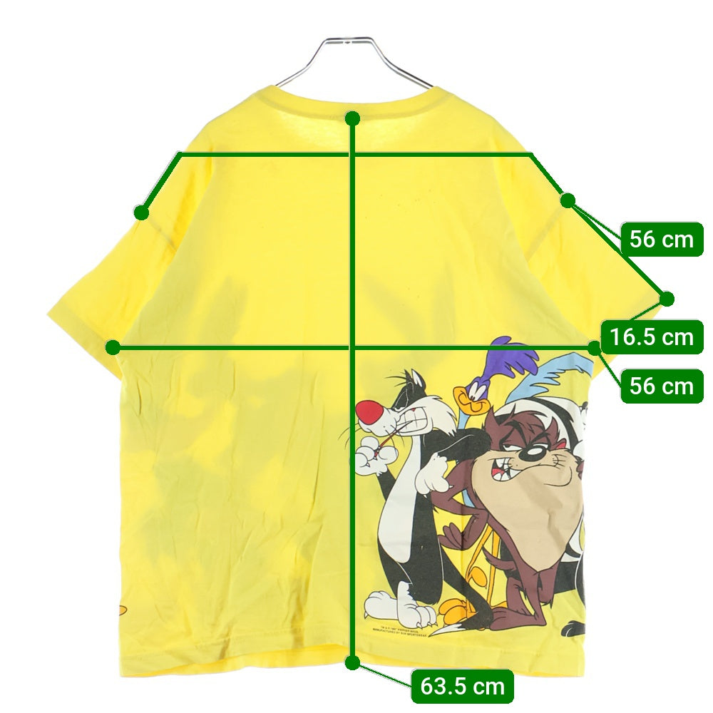 VINTAGE(ヴィンテージ) 90s LOONEY TUNES ルーニーチューンズ 半袖全面プリントTシャツ イエロー