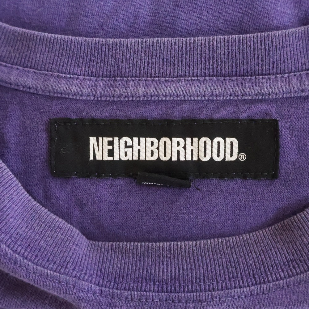 NEIGHBORHOOD(ネイバーフッド) 24SS SKULL スカルプリント ブリーチ加工 半袖Tシャツ ネイビー