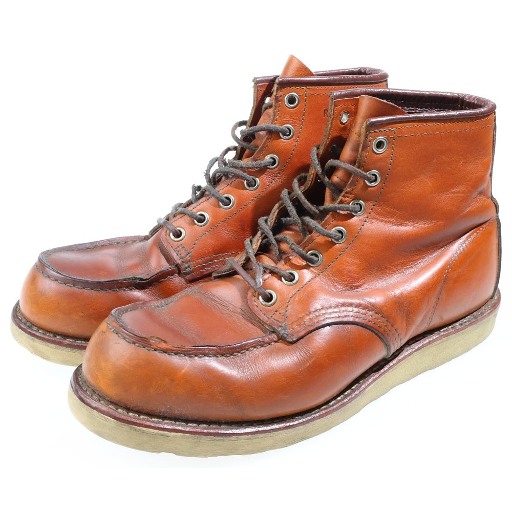 RED WING(レッド ウイング) 6INCH IRISH SETTER MOC TOE 復刻刺繍犬タグ アイリッシュセッター クラシック モックトゥ レザー レースアップブーツ ブラウン 9875
